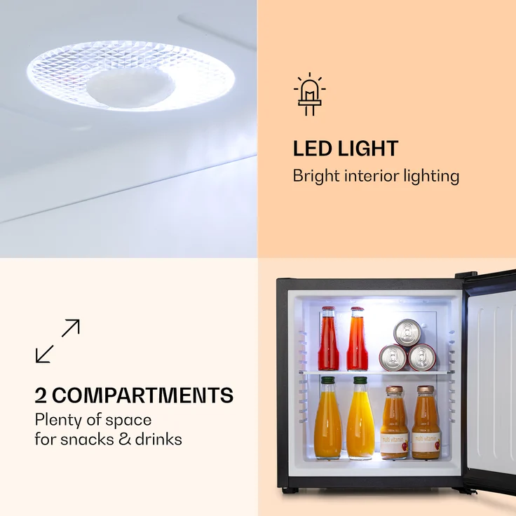 Klarstein Secret Cool Mini-Kühlschrank Mini-Bar 13l 0d schwarz – Bild 3