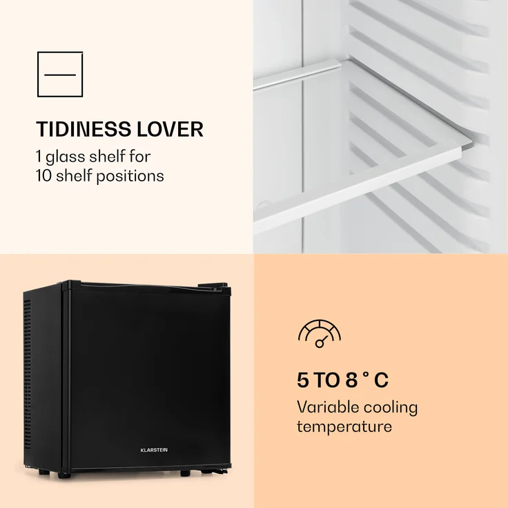 Klarstein Secret Cool Mini-Kühlschrank Mini-Bar 13l 0d schwarz – Bild 5