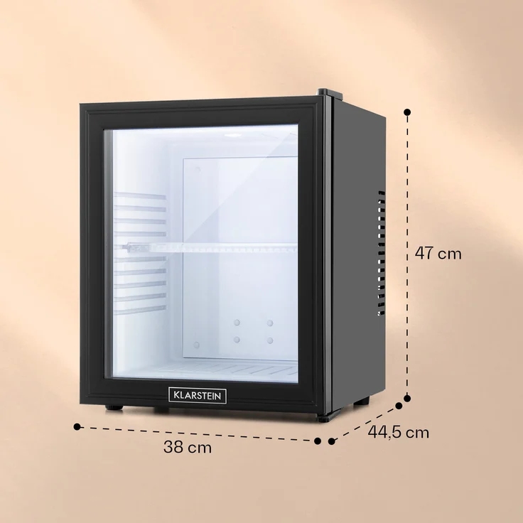Klarstein MKS-13 Minibar 32 Liter Klasse A schwarz Glas 0dB – Bild 5