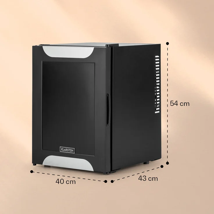Klarstein Happy Hour Minibar Minikühlschrank 32 l lautlos Dekortür schwarz – Bild 5