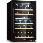 Klarstein Barossa 40D Weinkühlschrank, 2 Zonen, 135 L, 41 Flaschen, Glastür, Touch, LED, schwarz, Einbau