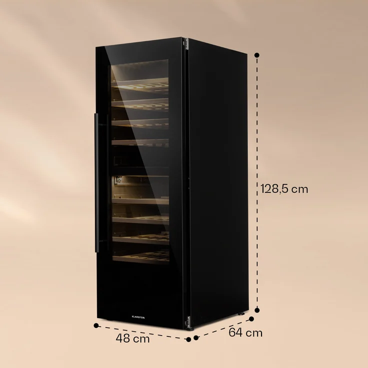 Klarstein Barossa 77 Duo Weinkühlschrank 2 Zonen 191 L 77 Fl. Touch LED schwarz – Bild 7