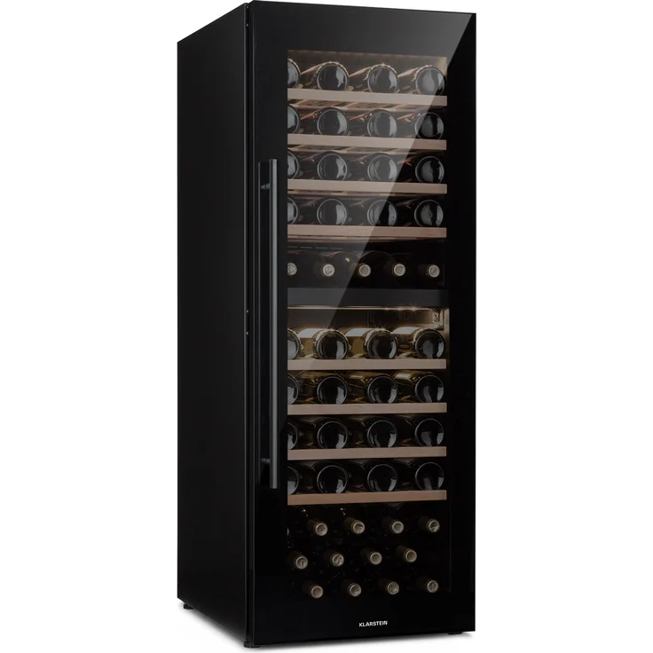 Klarstein Barossa 77 Duo Weinkühlschrank 2 Zonen 191 L 77 Fl. Touch LED schwarz – Bild 1