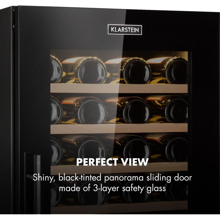 Klarstein Barossa 77 Duo Weinkühlschrank 2 Zonen 191 L 77 Fl. Touch LED schwarz – Bild 8
