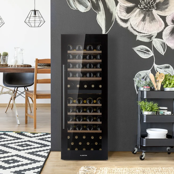 Klarstein Barossa 77 Duo Weinkühlschrank 2 Zonen 191 L 77 Fl. Touch LED schwarz – Bild 2