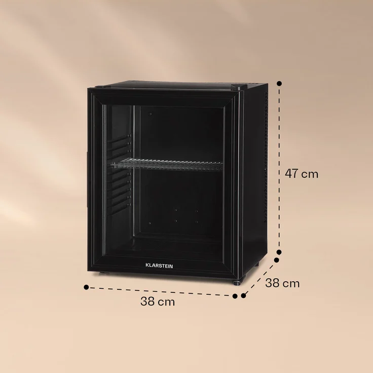 Klarstein Brooklyn Kühlschrank, freistehend, schwarz, LED, Glastür, Energieklasse E – Bild 6