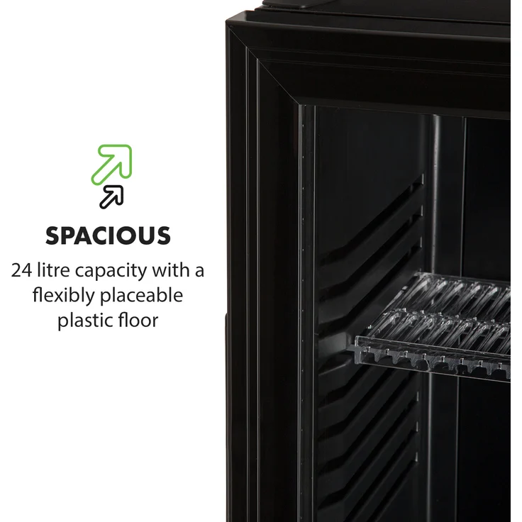 Klarstein Brooklyn Kühlschrank, freistehend, schwarz, LED, Glastür, Energieklasse E – Bild 7