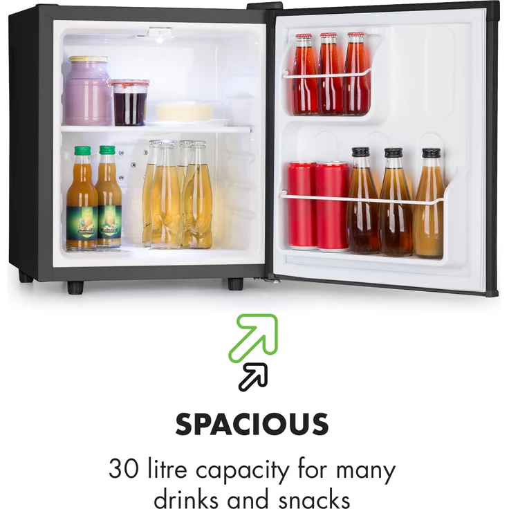 Klarstein Silent Cool Kühlschrank, freistehend, schwarz, Arctic-Fox Cooling, Breite 42 cm – Bild 4