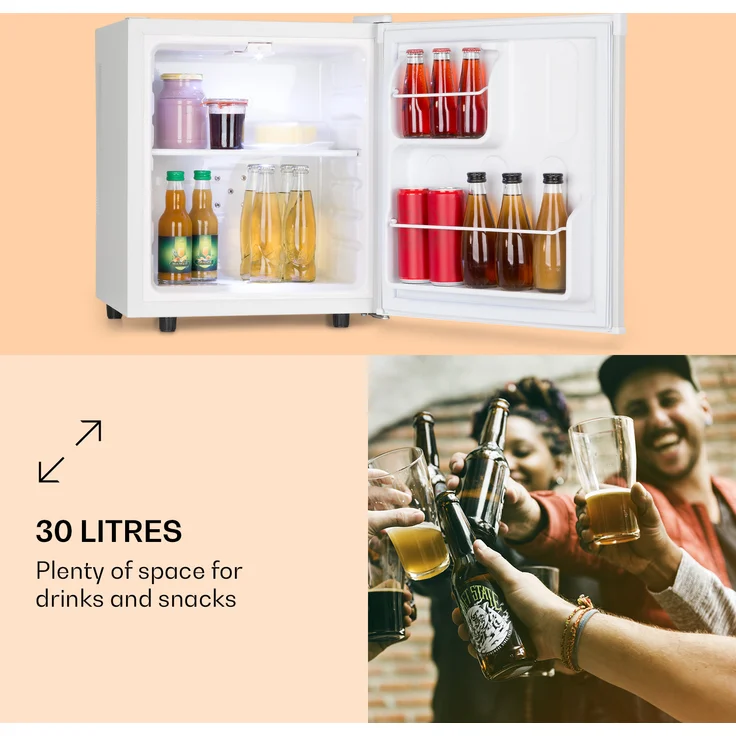 Klarstein Silent Cool Minikühlschrank, freistehend, weiß, Arctic-Fox Cooling, Energieklasse G – Bild 4