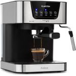 Klarstein Arabica Espressomaschine, 1050 W, 15 Bar, 1,5l Touch-Bedienfeld, Edelstahl