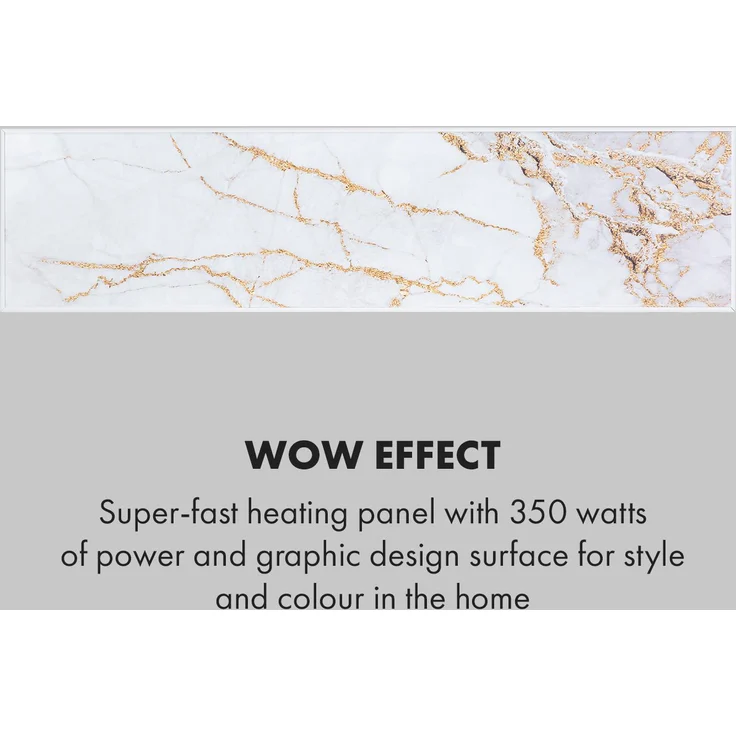 Klarstein Wonderwall Air Art Smart Infrarotheizung 60x60cm 350W Wandinstallation App-Steuerung Marmor II, Infrarotheizung – Bild 5