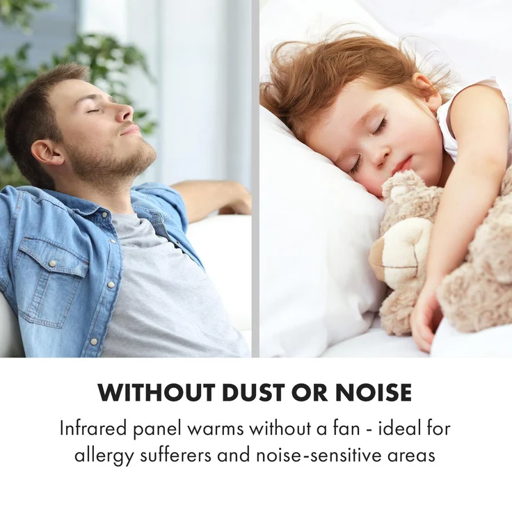 Klarstein Wonderwall Air Art Smart Infrarotheizung 60x60cm 350W Wandinstallation App-Steuerung Marmor II, Infrarotheizung – Bild 4