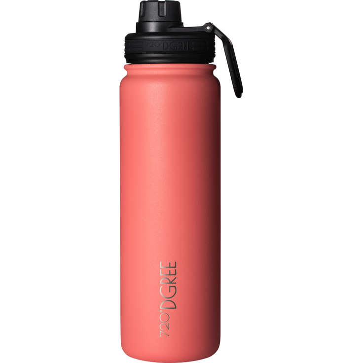 720 DGREE Trinkflasche Edelstahl 530ml Thermo mit gratis Sportdeckel noLimit koralle – Bild 1