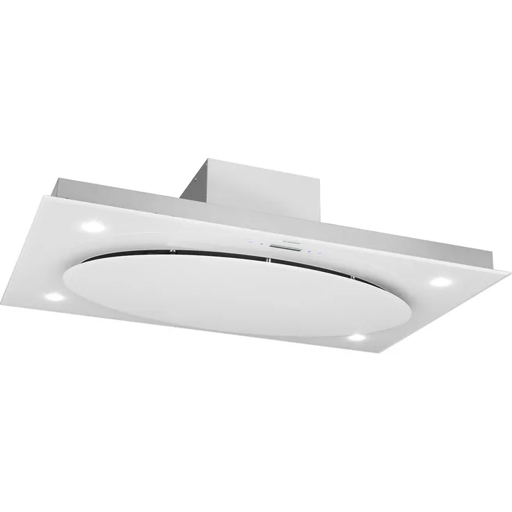 Klarstein Secret Service Deckenhaube Dunstabzugshaube 220W Touch Glas LED weiß (10031696)