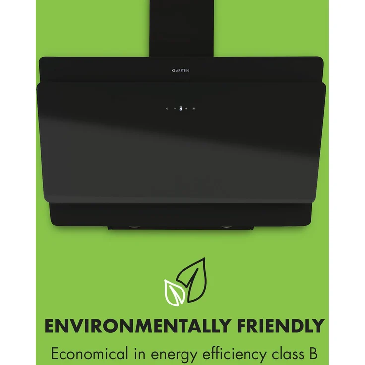 Klarstein Aurica 90, Motorhaube, Kamin abgewinkelt, Breite: 90 cm, Tiefe: 33 cm, Absaugung und Rückführung (mit zusätzlichem Rückführungsset), Schwarz – Bild 7