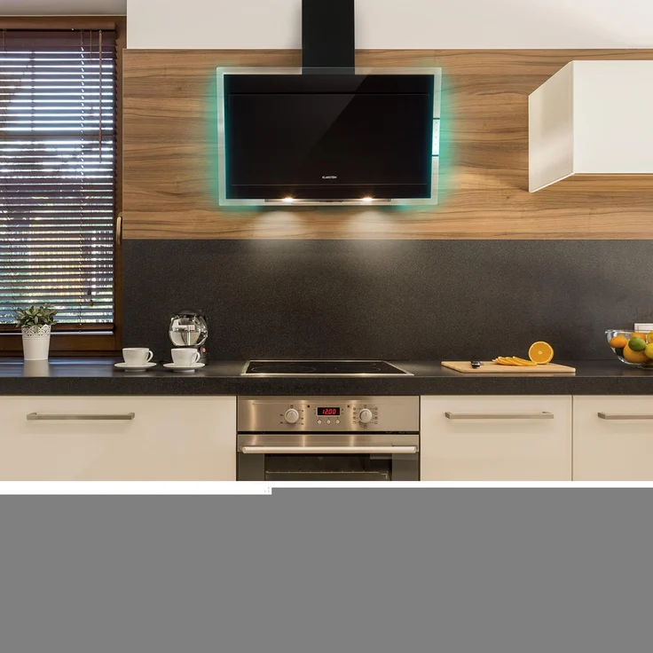 Klarstein Mirage 90 Dunstabzugshaube Touch-Panel RGB-Ambiente-Licht – Bild 3