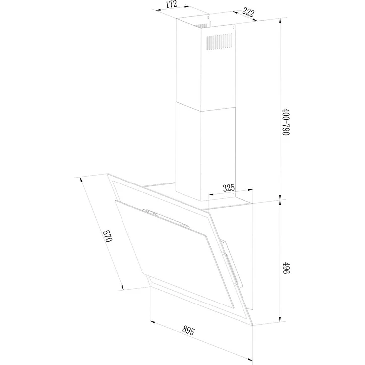 Klarstein Mirage 90 Dunstabzugshaube Touch-Panel RGB-Ambiente-Licht – Bild 10
