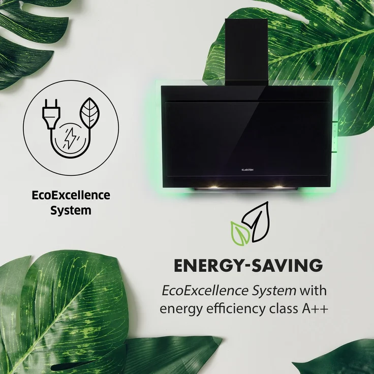 Klarstein Mirage 90 Dunstabzugshaube Touch-Panel RGB-Ambiente-Licht – Bild 5