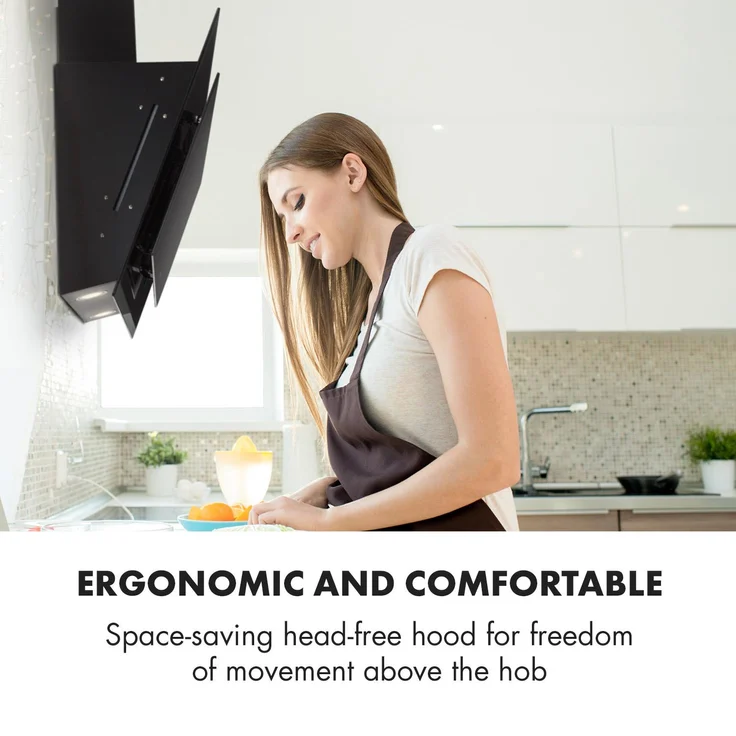 Klarstein Mirage 90 Dunstabzugshaube Touch-Panel RGB-Ambiente-Licht – Bild 8