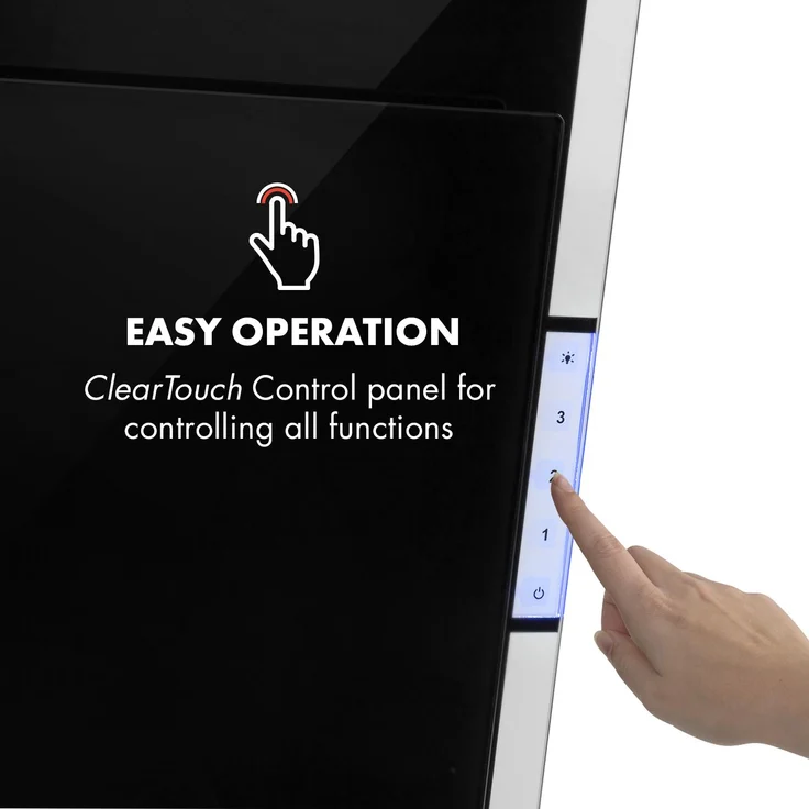 Klarstein Mirage 90 Dunstabzugshaube Touch-Panel RGB-Ambiente-Licht – Bild 9