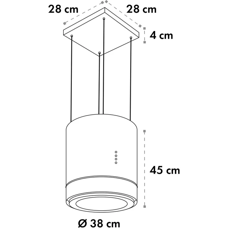 Klarstein Tron Ambience, Motorhaube, Insel, Breite: 38 cm, Tiefe: 38 cm, Umluft, gebürsteter rostfreier Edelstahl – Bild 10