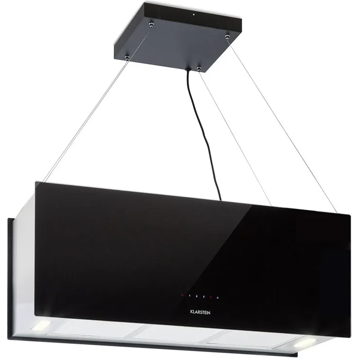 Klarstein Kronleuchter XL, Motorhaube, Insel, Breite: 90 cm, Tiefe: 35 cm, Umluft, Schwarz