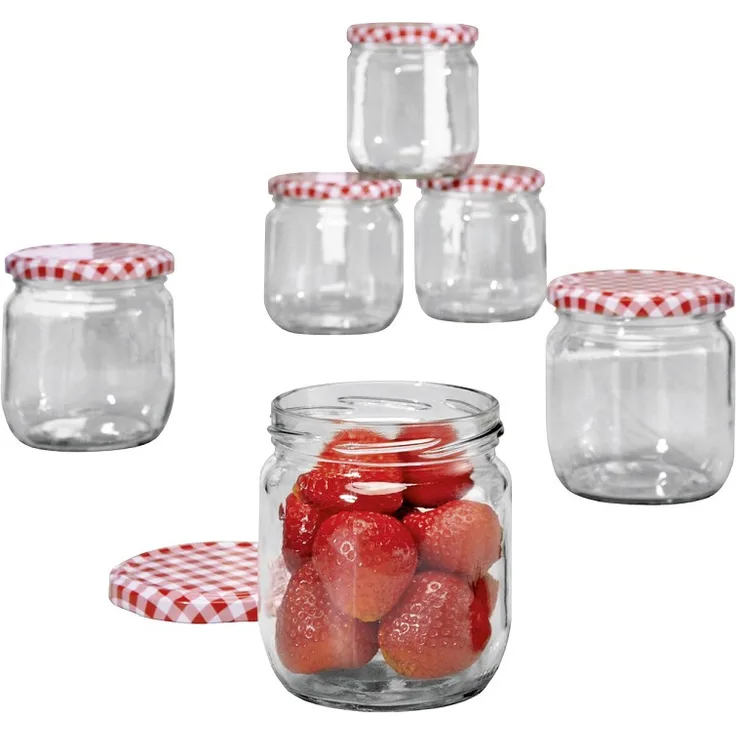 Einmachgläser 6 Stück a 425ml Sturzgläser Marmeladengläser Weckgläser Gläserset