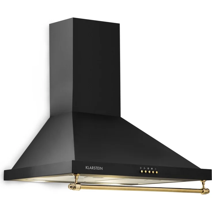Montblanc 60 Dunstabzugshaube 165W 2x1,5W LED Reling Schwarz – Bild 1