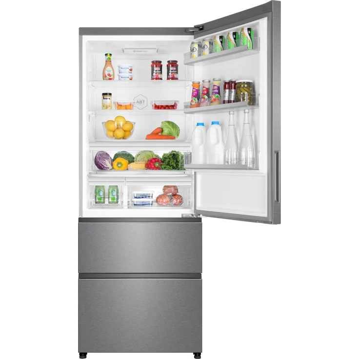 Haier A4FE742CPJ Kühl-Gefrierkombination, freistehend, Edelstahloptik, NoFrost, 0-Grad-Zone, Schnellgefrieren, LED, Urlaubsschaltung, Breite 70 cm – Bild 2