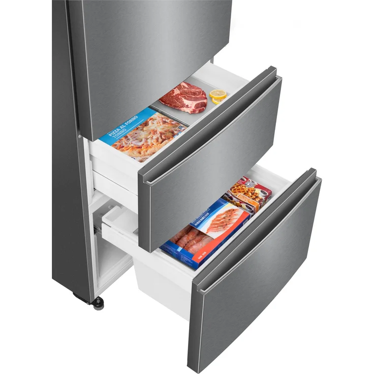 Haier A4FE742CPJ Kühl-Gefrierkombination, freistehend, Edelstahloptik, NoFrost, 0-Grad-Zone, Schnellgefrieren, LED, Urlaubsschaltung, Breite 70 cm – Bild 5