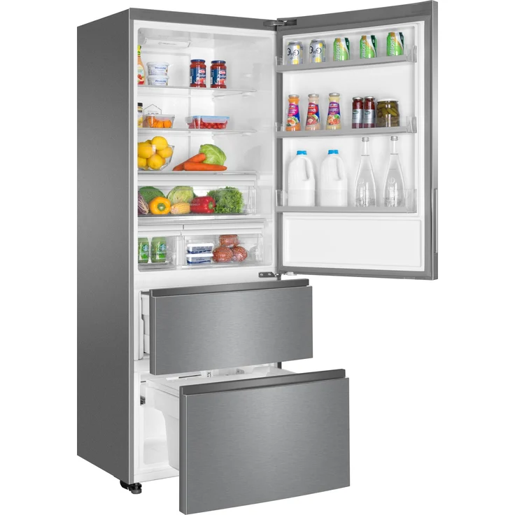 Haier A4FE742CPJ Kühl-Gefrierkombination, freistehend, Edelstahloptik, NoFrost, 0-Grad-Zone, Schnellgefrieren, LED, Urlaubsschaltung, Breite 70 cm – Bild 3
