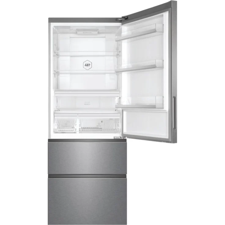 Haier A4FE742CPJ Kühl-Gefrierkombination, freistehend, Edelstahloptik, NoFrost, 0-Grad-Zone, Schnellgefrieren, LED, Urlaubsschaltung, Breite 70 cm – Bild 7