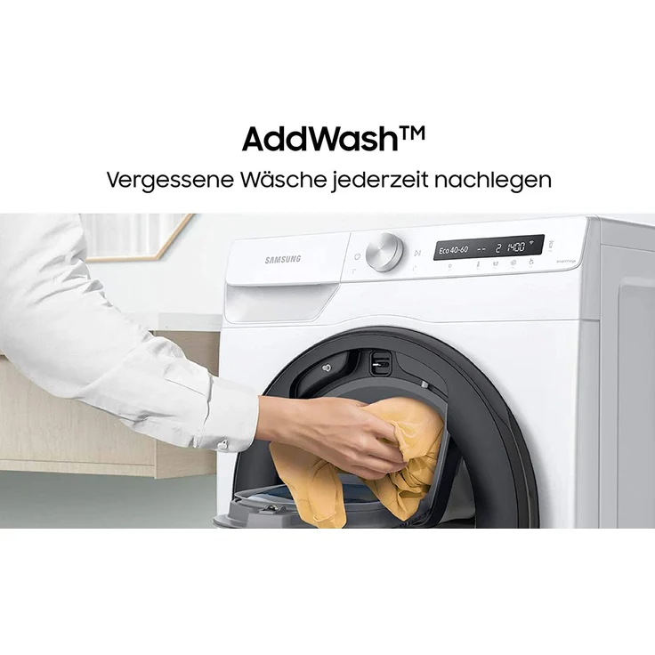 Samsung WW5500T WW80T554ATW-S2, Frontlader-Waschmaschine, B, Fassungsvermögen 8 kg, Standgerät, Breite 60 cm, Mengenautomatik, Drehzahlreduzierung – Bild 10