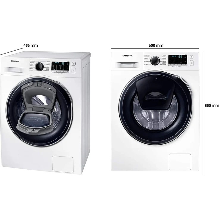 Samsung WW5500T WW80T554ATW-S2, Frontlader-Waschmaschine, B, Fassungsvermögen 8 kg, Standgerät, Breite 60 cm, Mengenautomatik, Drehzahlreduzierung – Bild 7