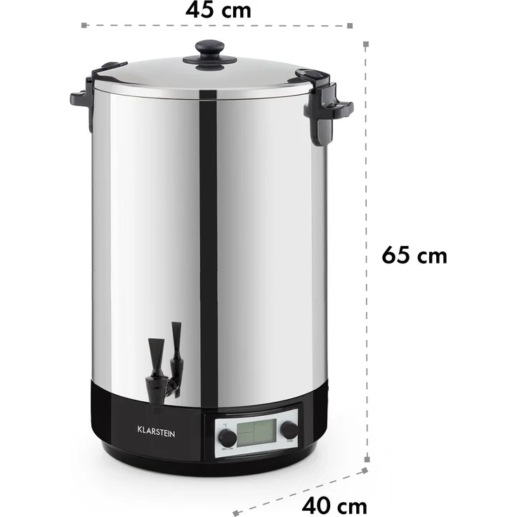 KonfiStar Digital Einkochautomat Getränkespender 2500W 100°C 180min Edelstahl 50 Ltr – Bild 10