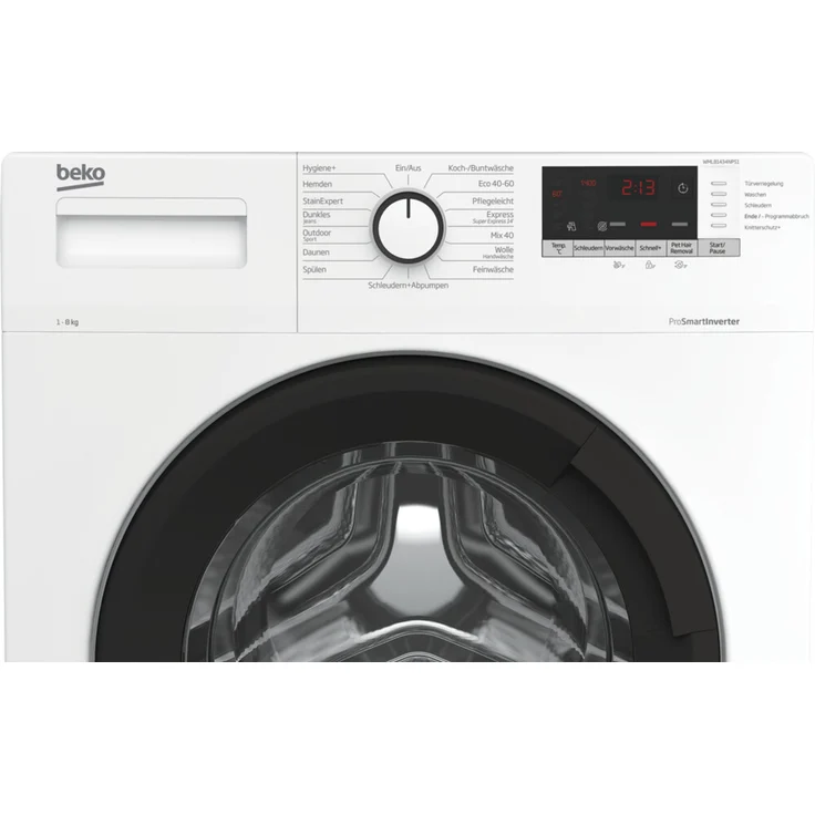 Beko WML81434NPS1, Frontlader-Waschmaschine, C, Fassungsvermögen 8 kg, Standgerät, Breite 60 cm, 15 Programme, Schontrommel – Bild 7