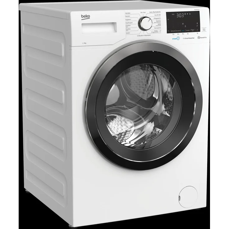 Beko WYA81643LE1, Frontlader-Waschmaschine, C, Fassungsvermögen 8 kg, Standgerät, Wollprogramm, Überlaufschutz – Bild 7
