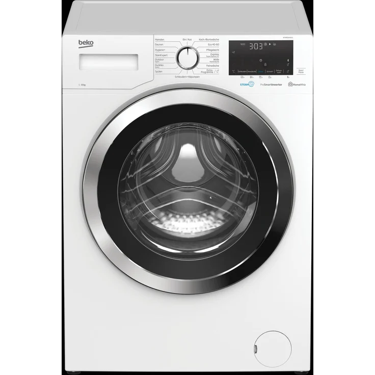 Beko WYA81643LE1, Frontlader-Waschmaschine, C, Fassungsvermögen 8 kg, Standgerät, Wollprogramm, Überlaufschutz – Bild 6