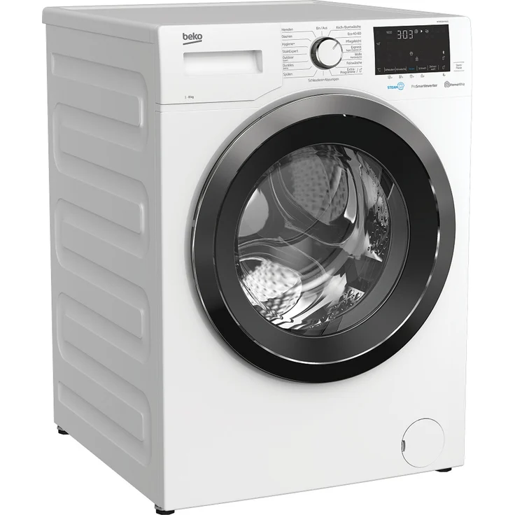 Beko WYA81643LE1, Frontlader-Waschmaschine, C, Fassungsvermögen 8 kg, Standgerät, Wollprogramm, Überlaufschutz – Bild 9