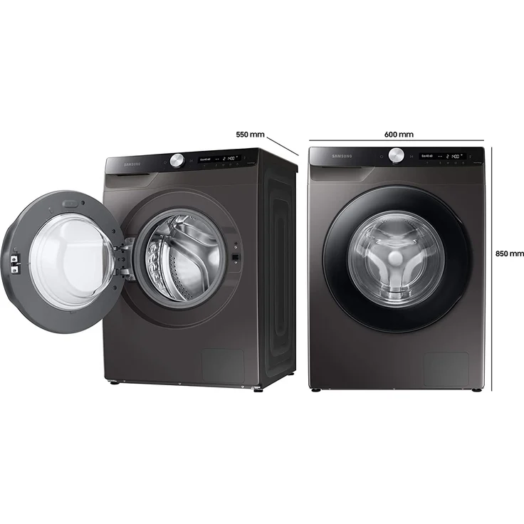Samsung WW80T534AAX-S2, Frontlader-Waschmaschine, B, Fassungsvermögen 8 kg, Standgerät, Breite 60 cm, Restlaufzeitanzeige, Wollprogramm – Bild 6