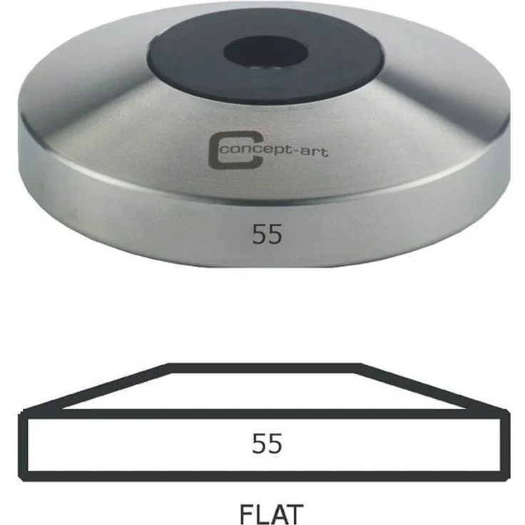 JoeFrex Tamper-Basis Flat 55 mm Edelstahl