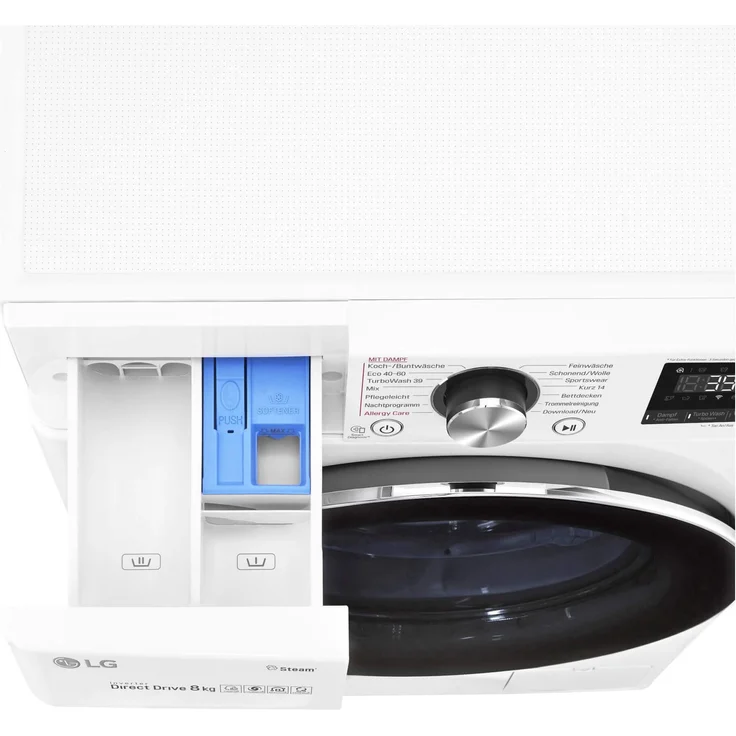LG F4WV908P2E, Frontlader-Waschmaschine, C, Fassungsvermögen 8 kg, Standgerät, Breite 60 cm, Mengenautomatik, Restlaufzeitanzeige – Bild 9
