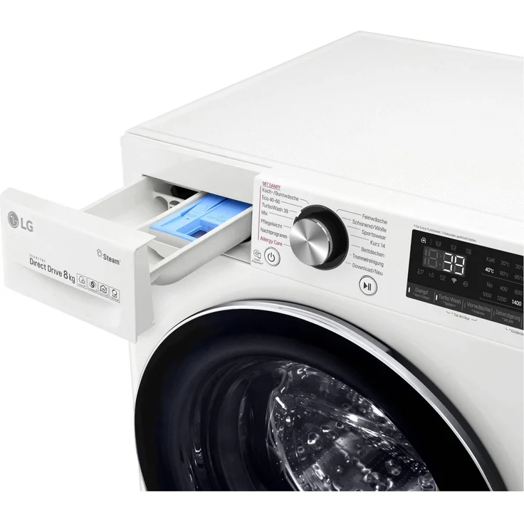 LG F4WV908P2E, Frontlader-Waschmaschine, C, Fassungsvermögen 8 kg, Standgerät, Breite 60 cm, Mengenautomatik, Restlaufzeitanzeige – Bild 11