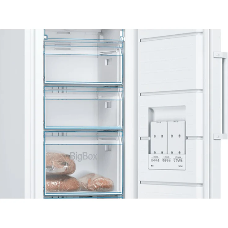 Bosch GSN33VWEP Gefrierschrank, freistehend, weiß, NoFrost, Schnellgefrieren, Breite 60 cm, Energieklasse E – Bild 7