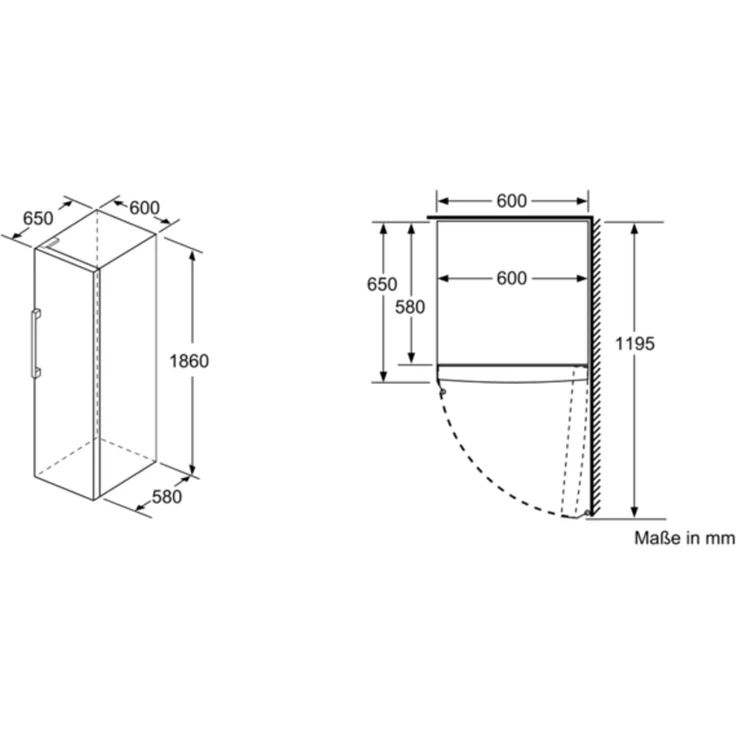 Bosch GSN33VWEP Gefrierschrank, freistehend, weiß, NoFrost, Schnellgefrieren, Breite 60 cm, Energieklasse E – Bild 11