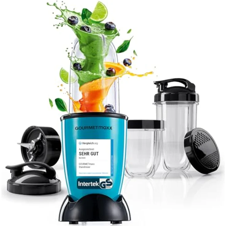GOURMETmaxx Mr. Magic Power 400 Pro, Standmixer mit 400 Watt, Zubehörset L für Shakes und Smoothies, 3 Mixbecher in 2 Größen – Bild 1