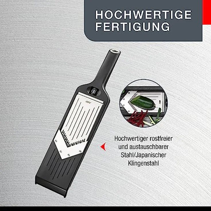 GEFU 50441 V-Hobel Julienne VIOLI 2.0 - für perfekte Obst- & Gemüsescheiben sowie Juliennestreifen – Bild 5