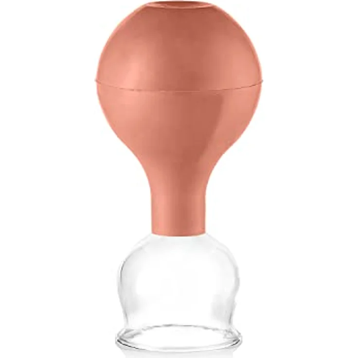 pulox Schröpfglas aus Echtglas 3er-Set inkl. Saugball 40 mm, 52 mm & 62 mm, Braun – Bild 4