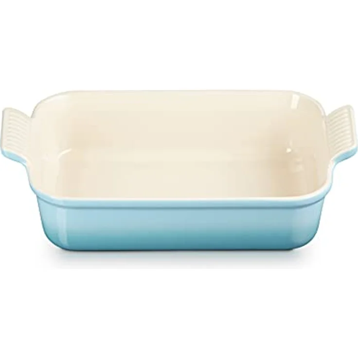 Le Creuset Rechteckige Auflaufform Tradition aus Steinzeug, 26 cm, 2,4 Liter, gefriersicher, Karibik – Bild 2