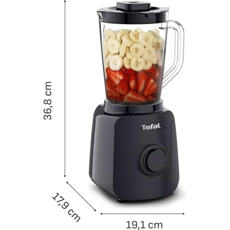 Tefal Standmixer Blendforce Essential, 450 W, 1 L, 2 Geschwindigkeitsstufen, Pulsmodus, inkl. Zerkleinerer – Bild 7